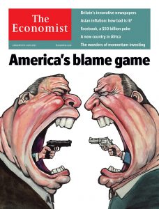 Economist cover Gabrielle Giffords gun conversation