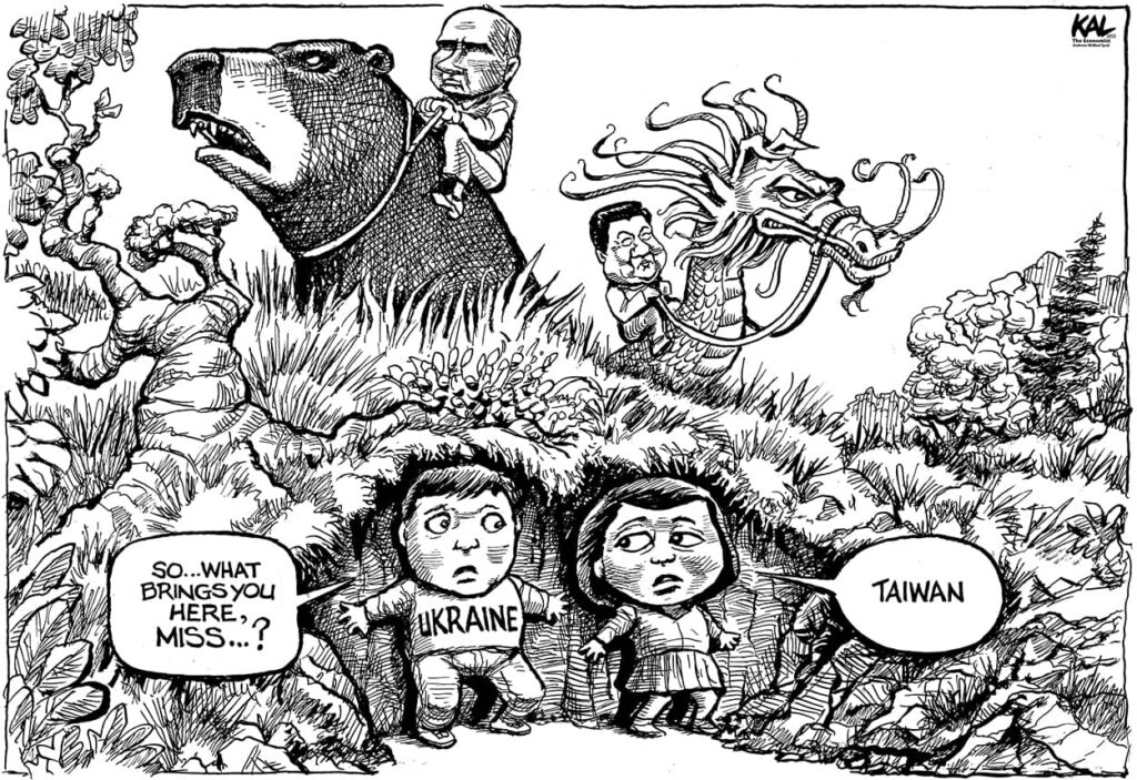 Russia and China hunting Ukraine and Taiwan