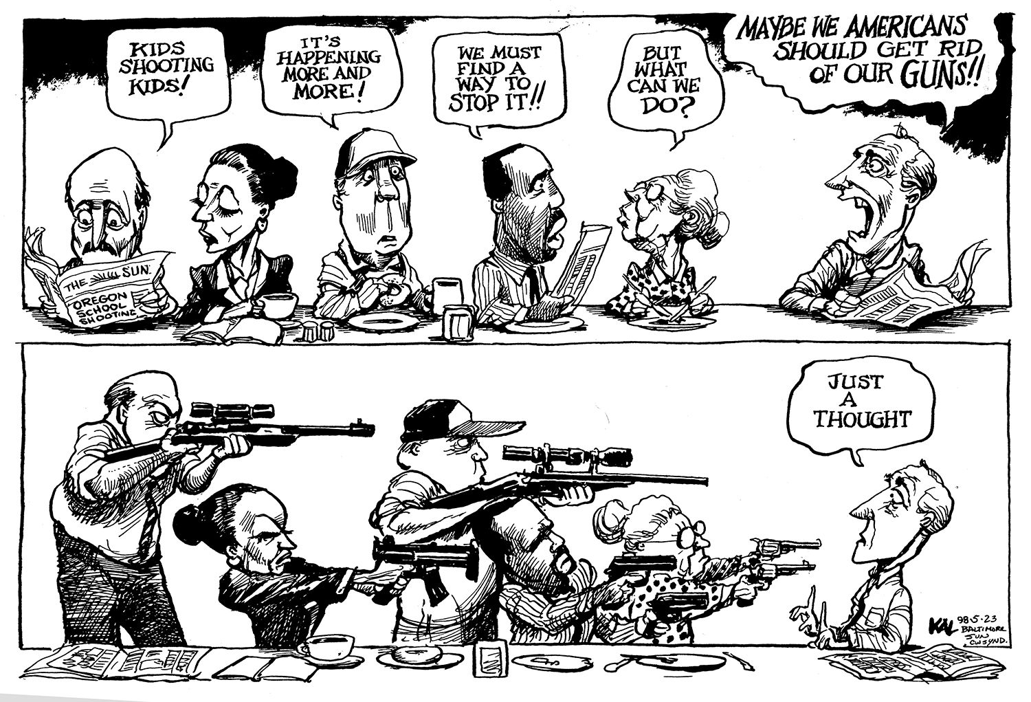 Kal Gun Cartoon Sun 5 28 1998 Compressor Kaltoons