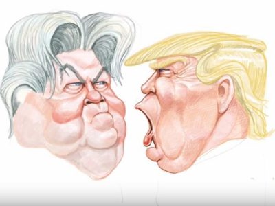 President Trump rebuking Steve Bannon, as seen by Kal | The Economist