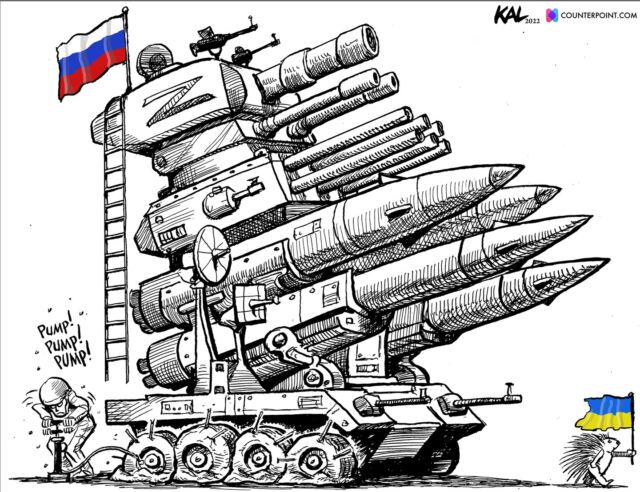 It continues to astonish how Russia’s military, the world's largest in terms of military force, has performed so poorly in the Ukraine war. Much credit has to be given to the dogged Ukrainian forces who in defending their homeland, have shown bravery and determination against great odds.

Cartoon from @counterpointcartoons 

#putin #ukraine #ukrainewar #russia #satire #cartoon