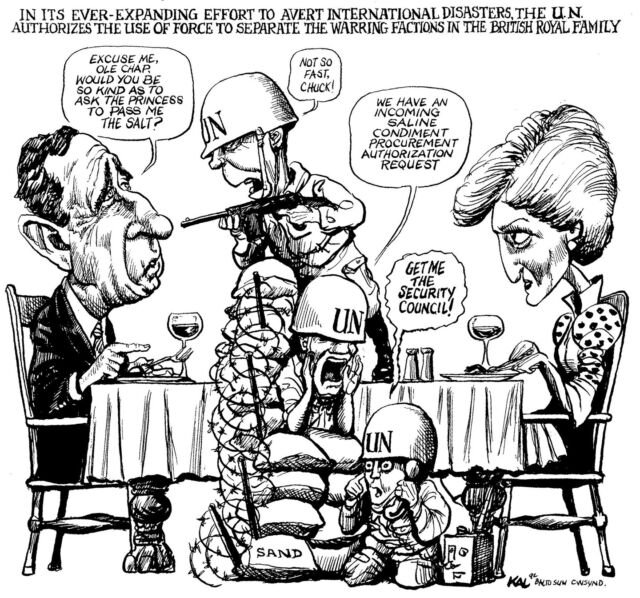 While I have spent the entirety of my career contributing to various British publications, I surprising have done a relative few cartoons on the royals... usually when their duties have slipped into the political sphere. My favorite is this from 30 years ago that was surprisingly drawn for The Baltimore Sun during the very public marital tensions with the present King and the once ever popular Princess Di.

#kingcharles #RoyalFamily #royalty #Britain #cartoon #satire